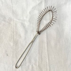 VINTAGE | Wire Coil Whisk Egg Beater Retro Kitchen Prop 10.5 In